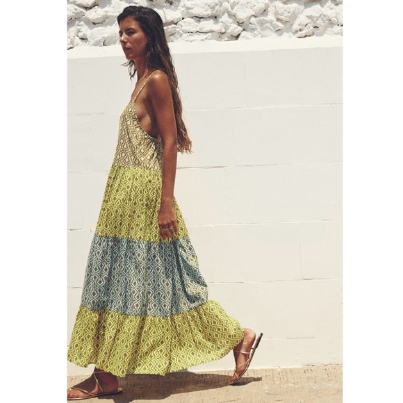 ZARA | Women’s Cotton Multicolored Patchwork Sleeveless Midi Dress | Size M - Picture 2 of 14